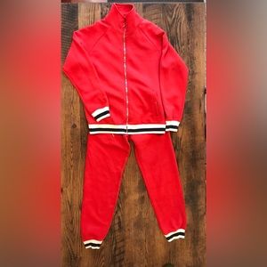 boohooMan Red Tracksuit—Small